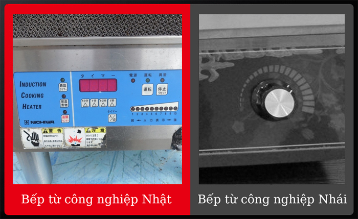 Phân biệt giữa bếp từ công nghiệp của Nhật và hàng Nhái