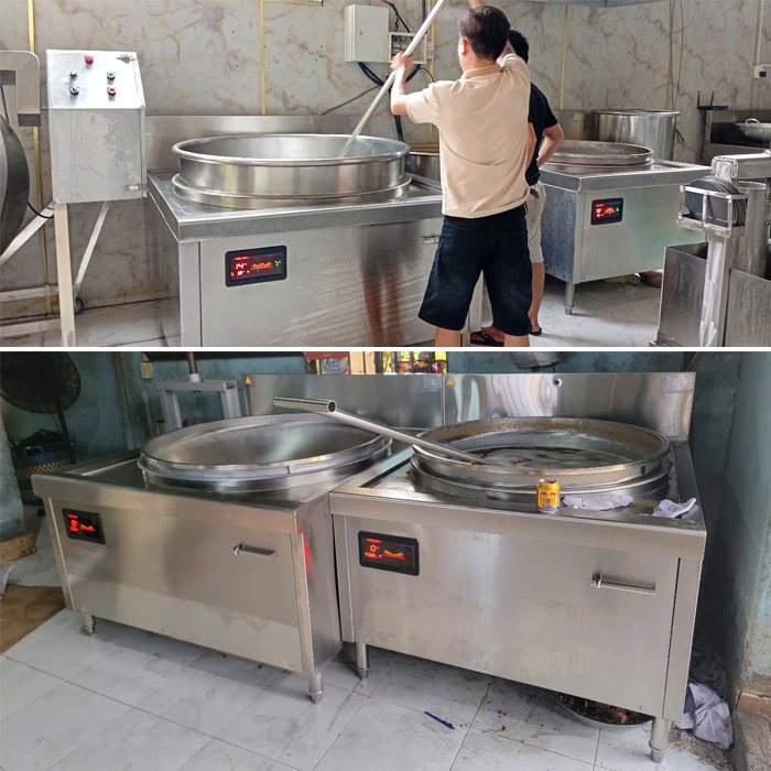 hình ảnh chảo chiên top mỡ điện từ công nghiệp