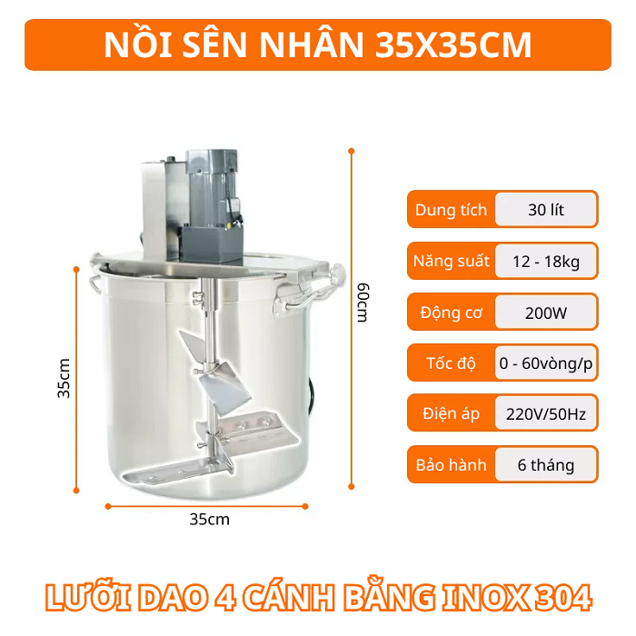 Nồi sên nhân 35x35cm