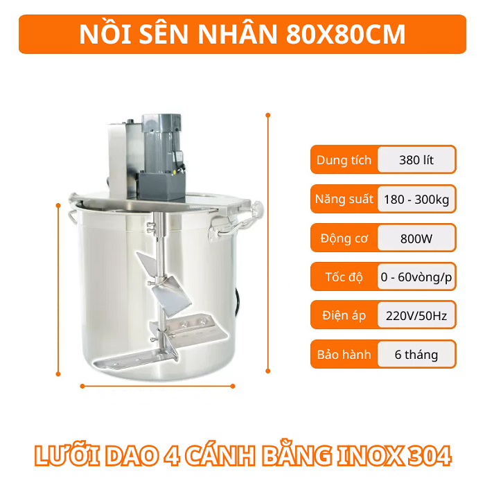 Nồi sên nhân 80x80cm