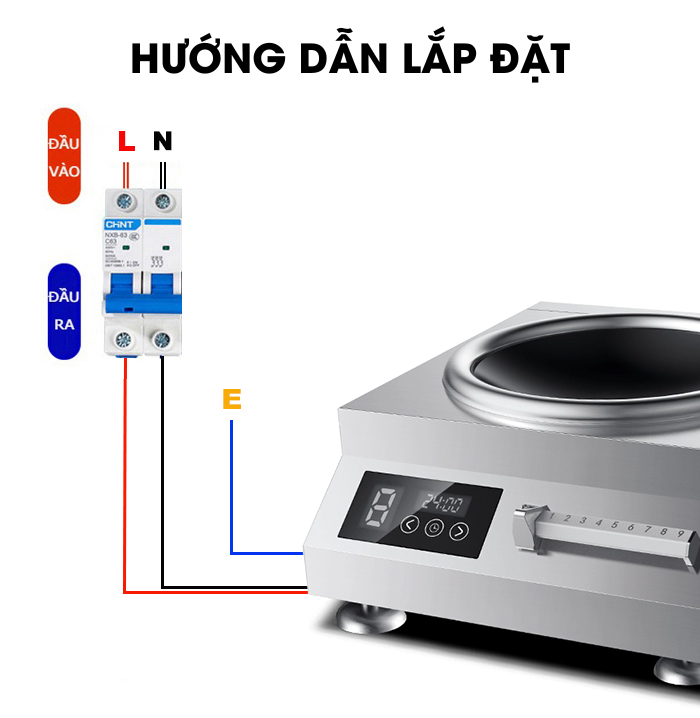 Hướng dẫn lắp đặt bếp từ đơn 5000W mặt lõm dòng cao cấp