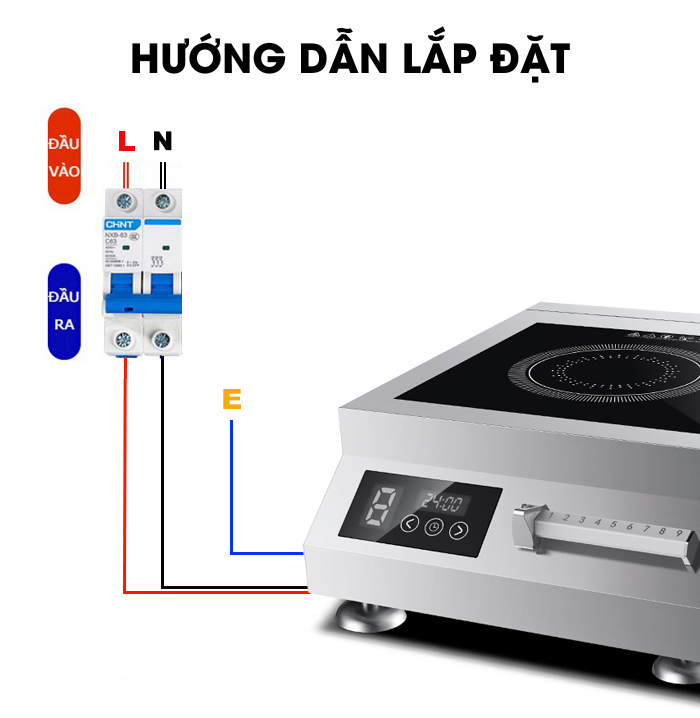Hướng dẫn lắp đặt bếp từ đơn 5000W mặt phẳng
