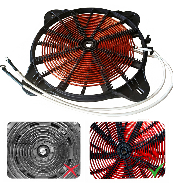 Mâm nhiệt bếp từ đơn 8kw mặt phẳng điện 220V