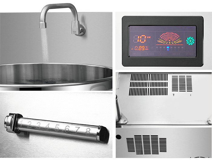 cấu tạo bếp từ công nghiệp đơn 20kw mặt phẳng