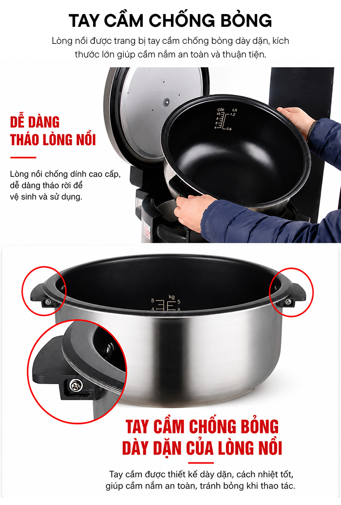 tay cầm nồi chống bỏng