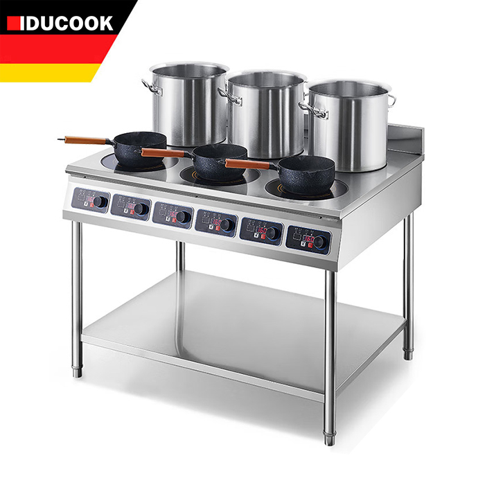 Bếp từ công nghiệp 6 họng có chân