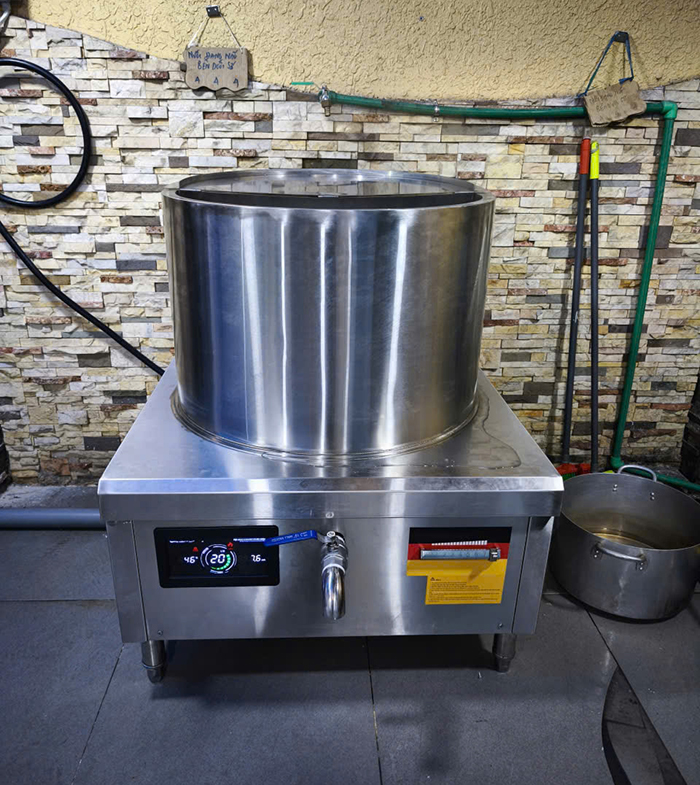 bếp hầm điện từ công nghiệp nồi liên
